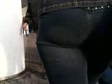 Knut_007 - Black-Denim,Jeansnähte geformt wie ein Tanga....