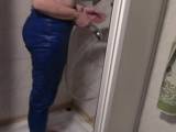 bondageangel - Wet blauen Lederhose