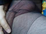 nylonjunge - Nylonschwanz auf dem Balkon **OUTDOOR**