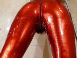 tomnata - Im Wetlook Catsuit in der Dusche